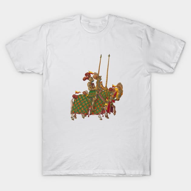 Jousting Knights Opus Amplissimum Arte Athletica T-Shirt by RetroGeek